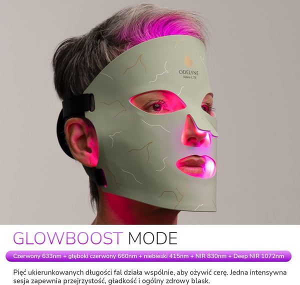 ODELYNE® Adara Lite Silikonowa Maska LED – Czerwone Światło i NIR