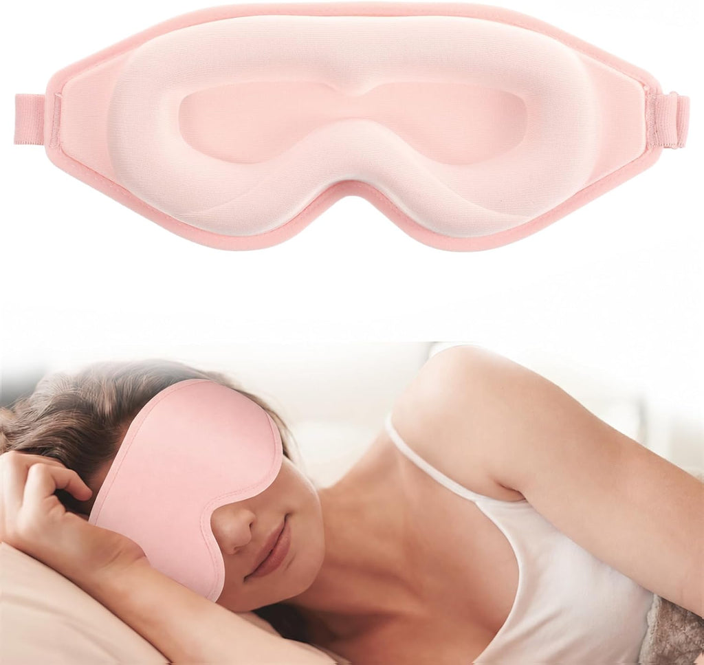 WLLHYF Profilowana Maska do Spania 3D – Jedwabista w Dotyku