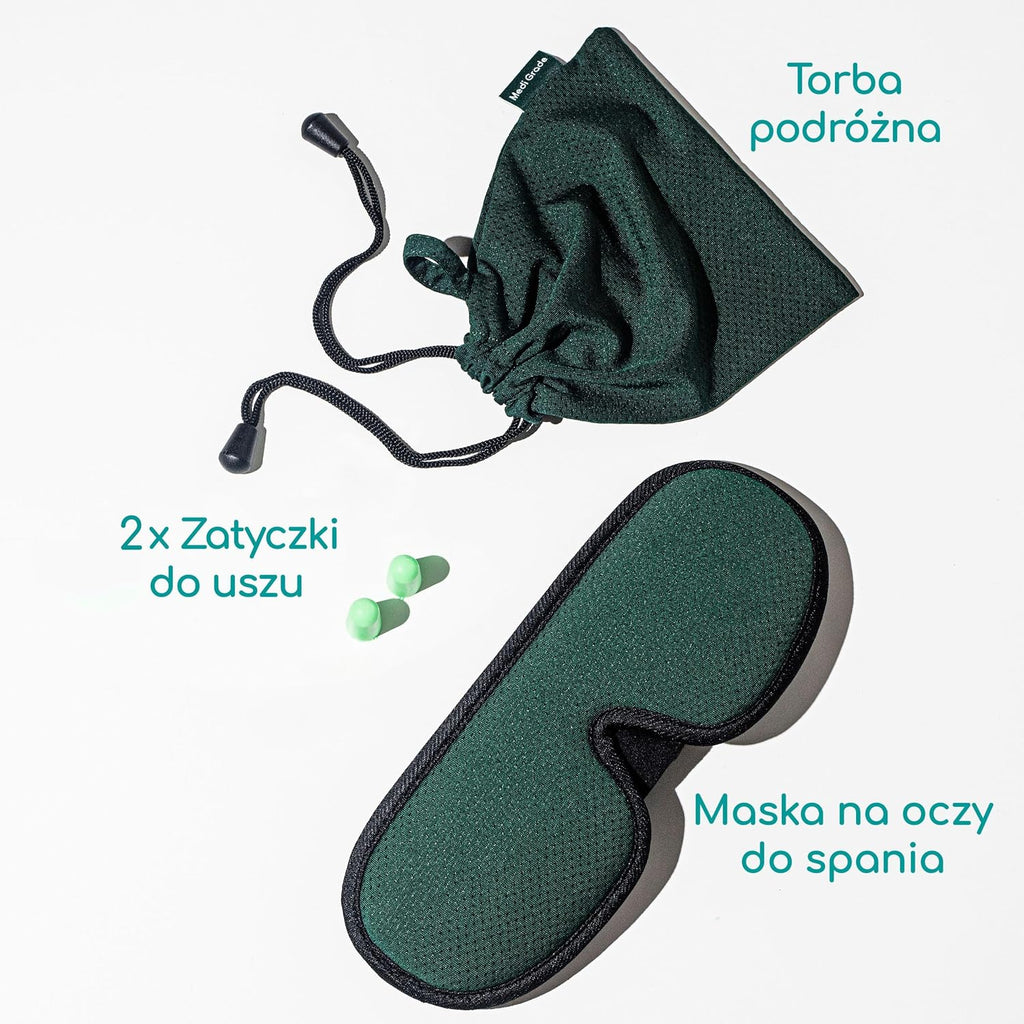 Medi Grade Profilowana Maska do Spania 3D + Zatyczki do Uszu i Etui