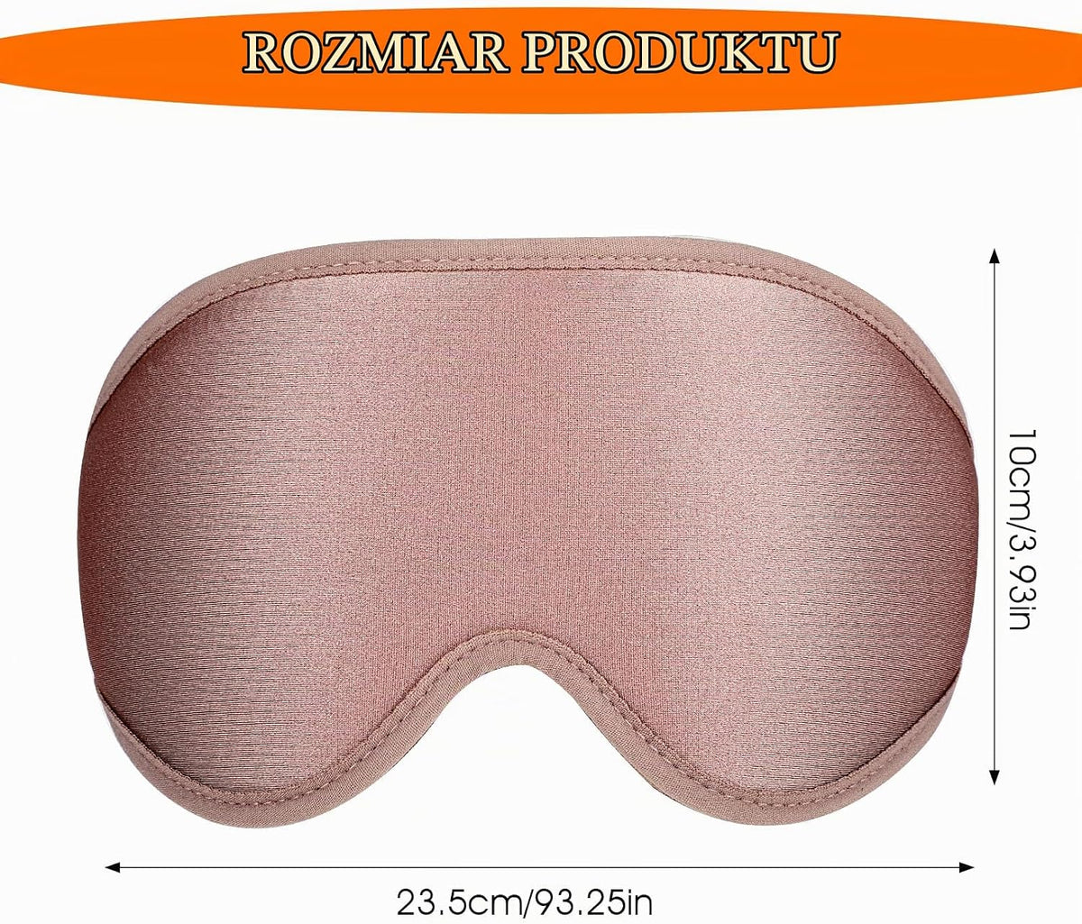WLLHYF Profilowana Maska do Spania 3D – Jedwabista w Dotyku