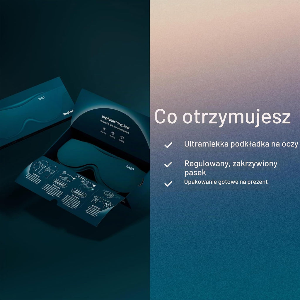 Loop Eclipse Maska do Spania 3D – Total Blackout dla Śpiących na Boku