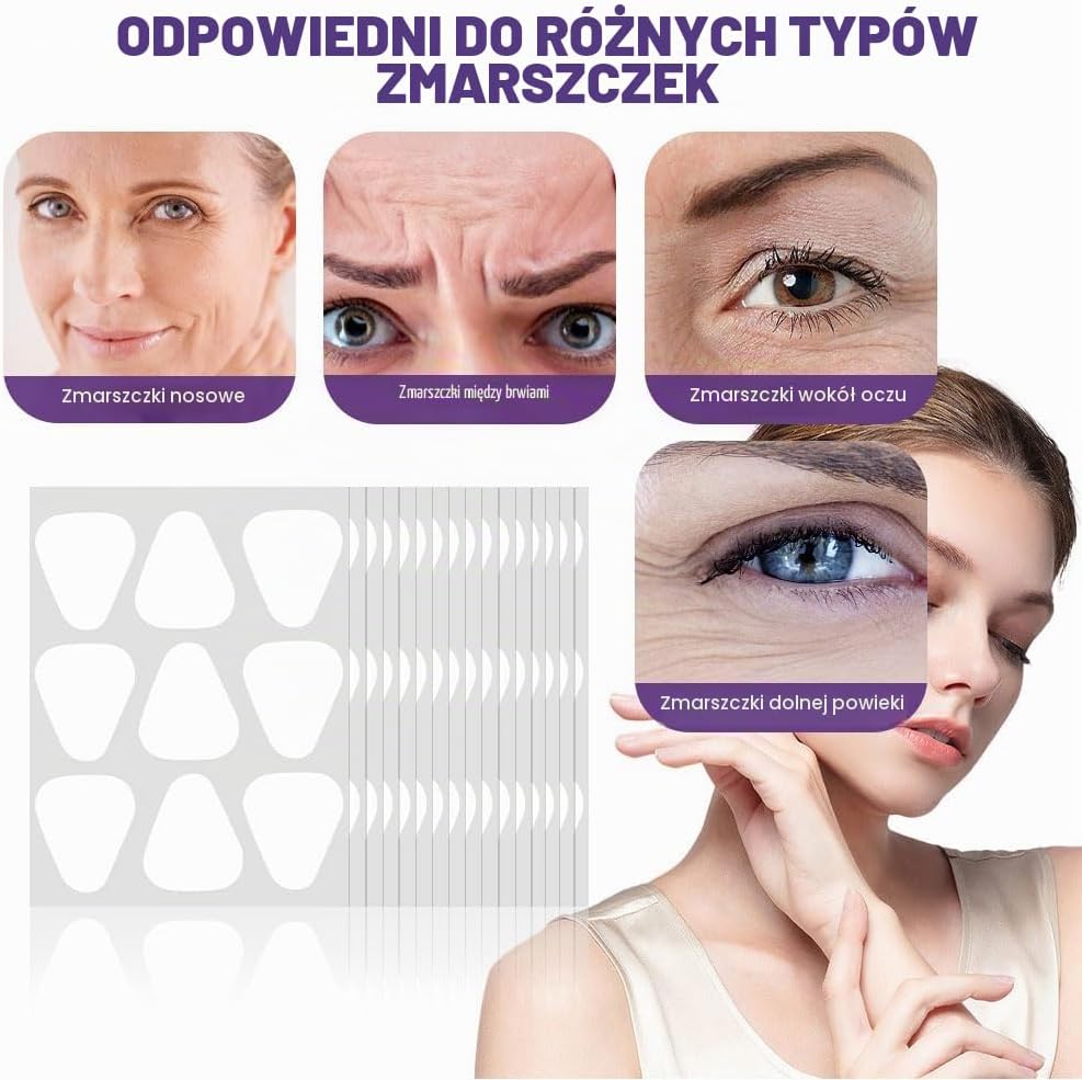 LOPHE Plastry Wygładzające na Twarz i Czoło (288 szt.) – na Noc