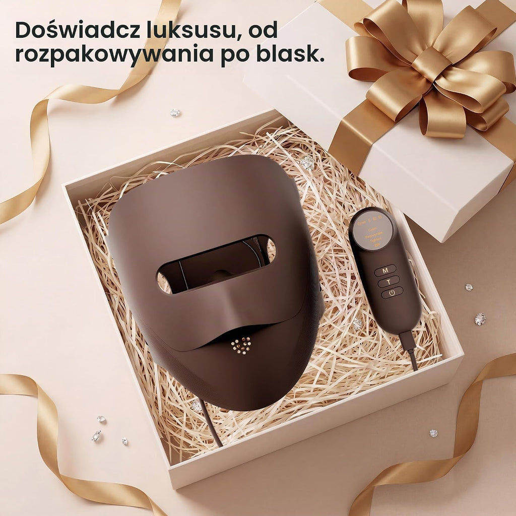 VRAIKO Maska LED ze Światłem Czerwonym – Otwarta Konstrukcja