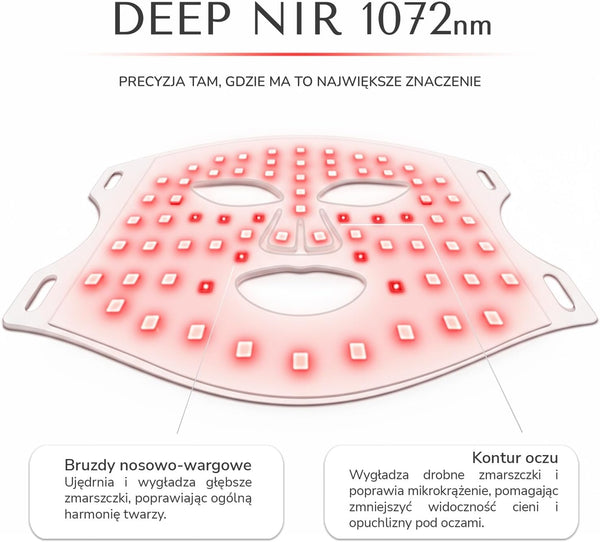ODELYNE® Adara Lite Silikonowa Maska LED – Czerwone Światło i NIR
