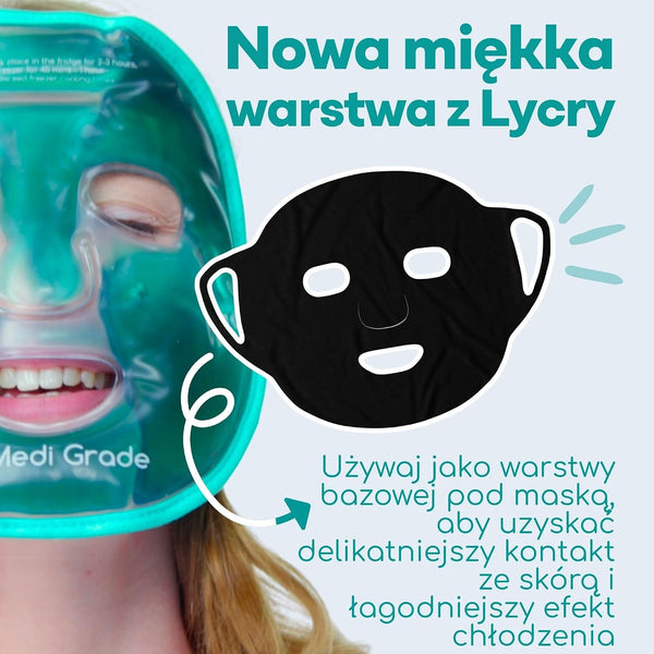 Medi Grade Chłodząca Maska Żelowa na Twarz z Pokrowcem – Wielorazowa