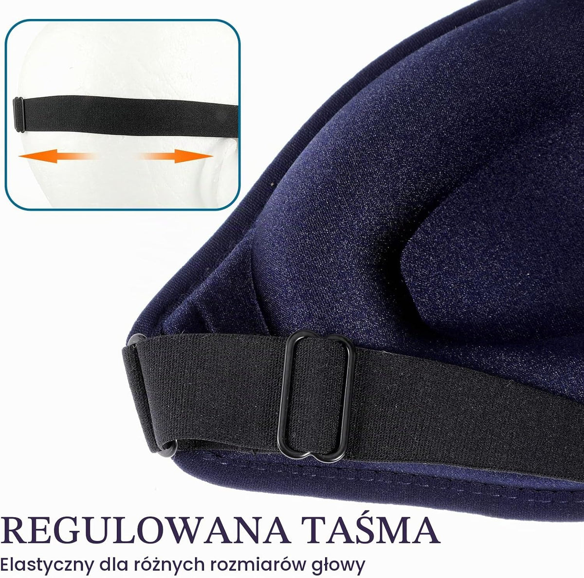 WLLHYF Profilowana Maska do Spania 3D – Jedwabista w Dotyku