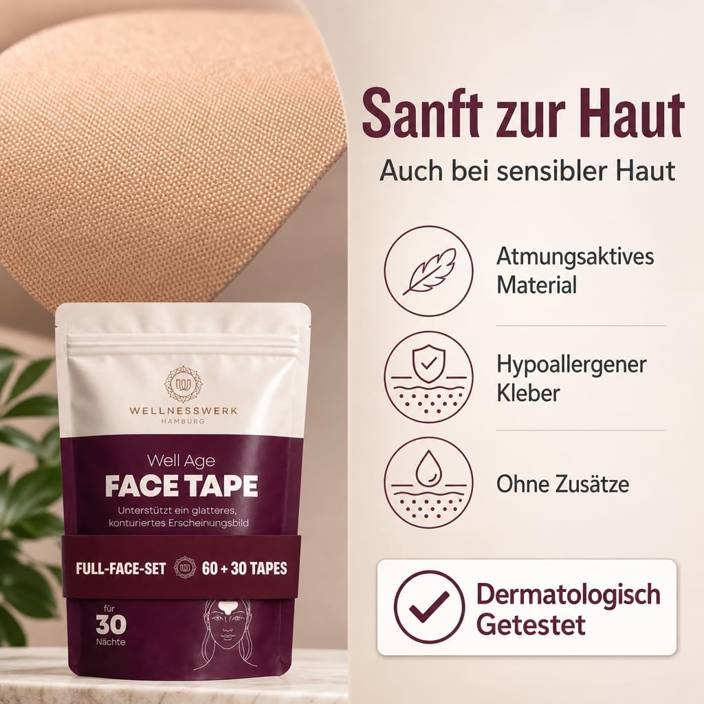 WELLNESSWERK Taśma do Face Tapingu na Całą Twarz