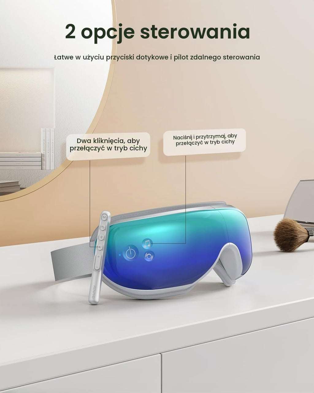 RENPHO Eyeris 3 Masażer do Oczu – Sterowanie Głosem, Ciepło i Chłód, Bluetooth